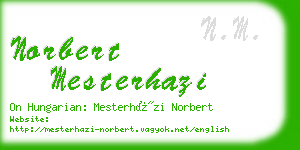 norbert mesterhazi business card